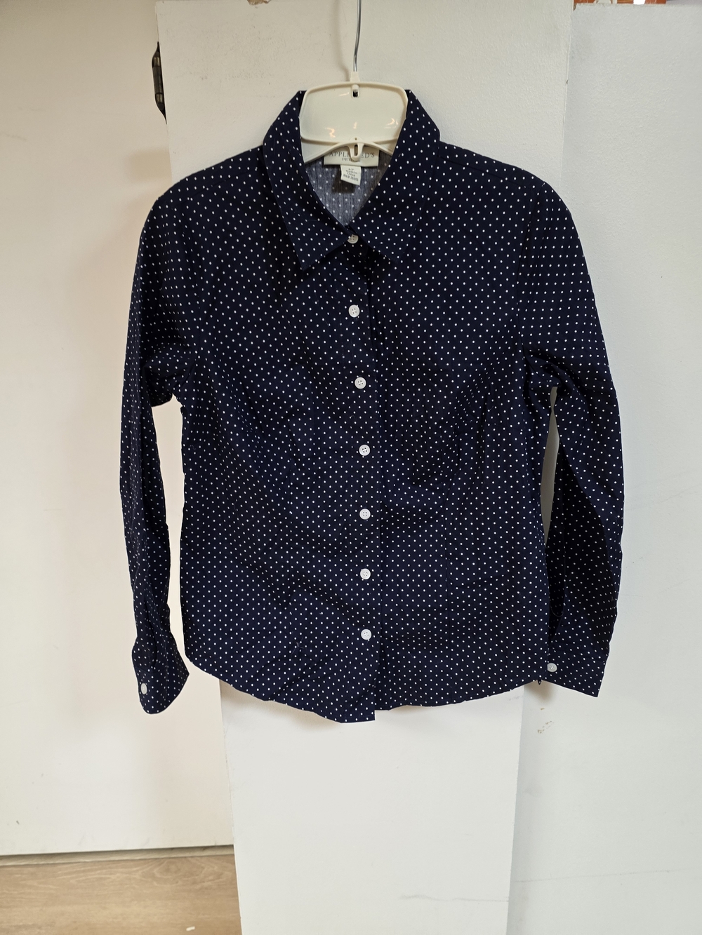Appleseed's Navy Polka Dot Button-Down Shirt